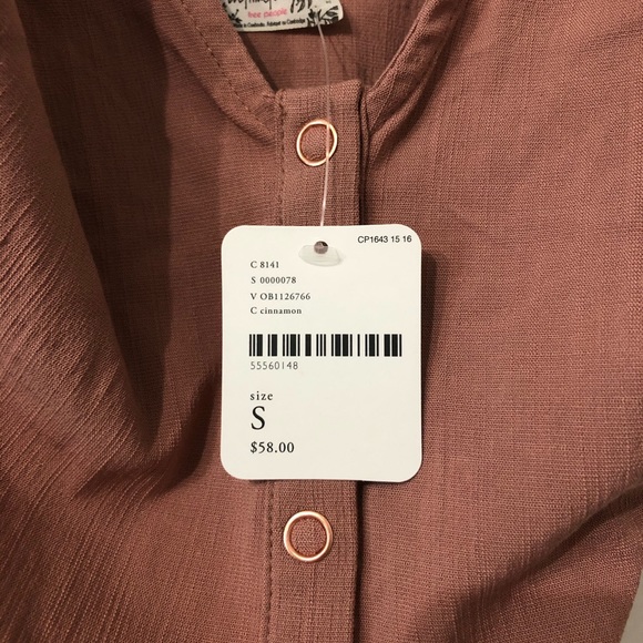 Free People Cinnamon Snap Button Bodysuit - S NWT - Picture 4 of 5